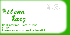 milena racz business card